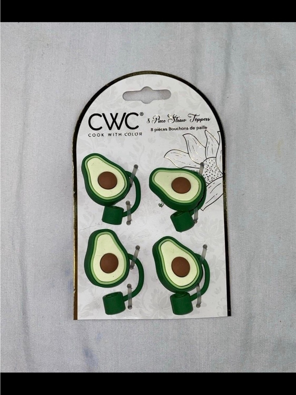NEW Avacado Straw Toppers